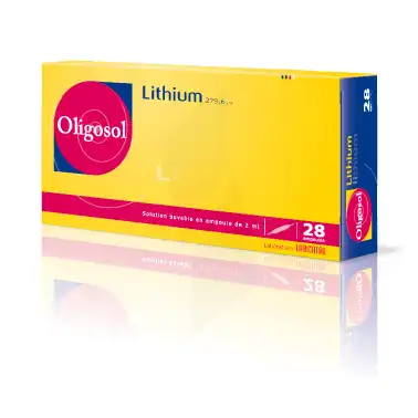 Oligosol Lithium Solution Buvable 28 Ampoules/2ml