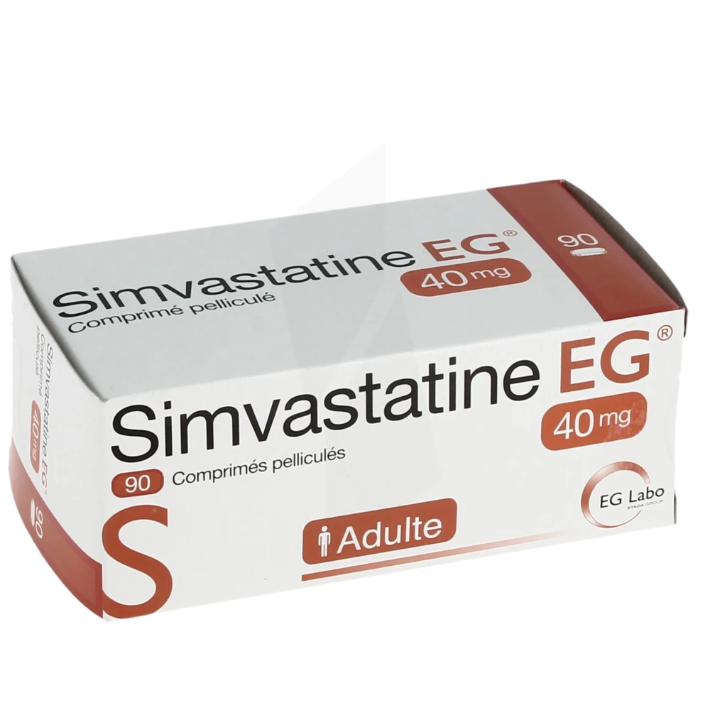 Simvastatine Eg 40 Mg, Comprimé Pelliculé