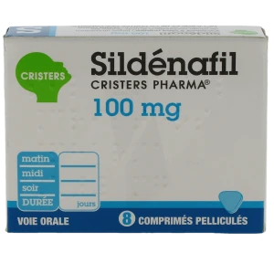 Sildenafil Cristers Pharma 100 Mg, Comprimé Pelliculé