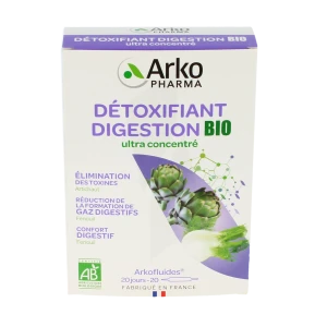 Arkofluide Bio Ultraextract Artichaut Fenouil Solution Buvable 20 Ampoules/10ml