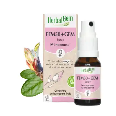 Herbalgem Fem50+gem Solution Buvable Bio Fl Compte-gouttes/30ml + Spray/15ml à ROCHEMAURE