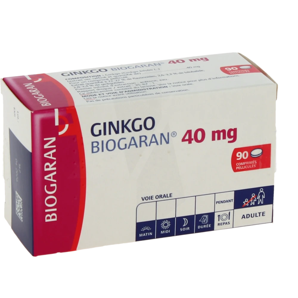 Ginkgo Biogaran 40 Mg, Comprimé Pelliculé