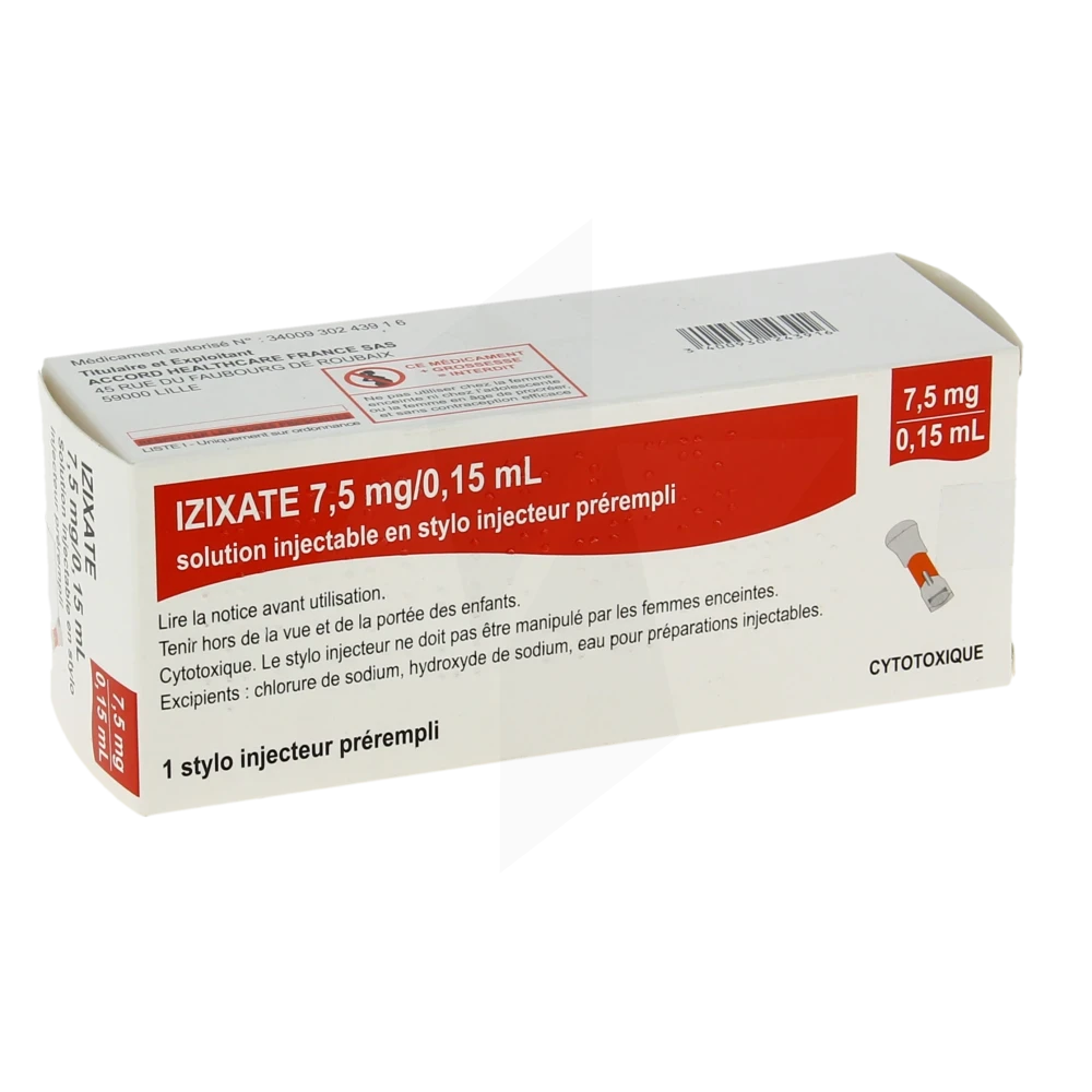 Izixate 7,5 Mg/0,15 Ml, Solution Injectable En Stylo Injecteur Prérempli