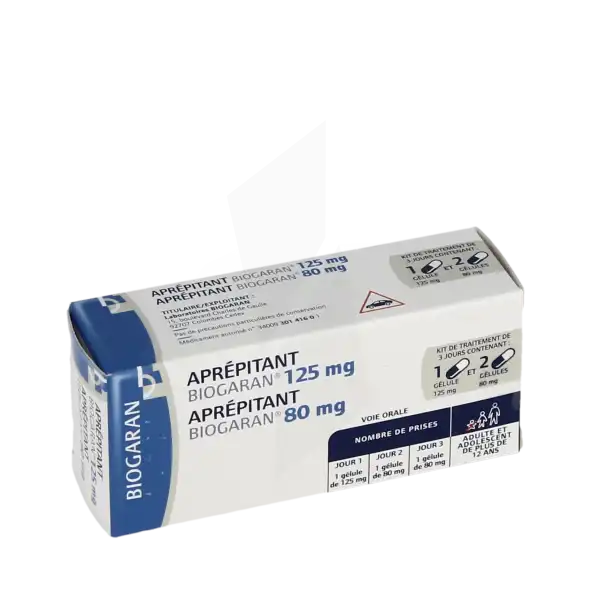 Aprepitant Biogaran 125 Mg, Gélule Et Aprepitant Biogaran 80 Mg, Gélule