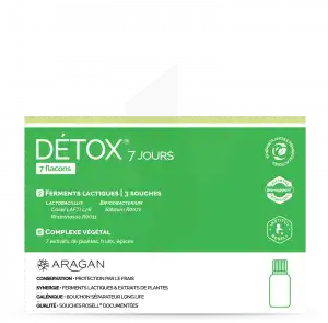 Aragan Détox 7 Jours Solution Buvable 7*fl/10ml à Mérignac