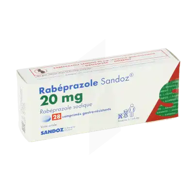 Rabeprazole Sandoz 20 Mg, Comprimé Gastro-résistant à Bordeaux