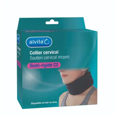 Alvita C2 Collier Cervical Semi-rigide Black H9,5 Cm T3 à Espaly-Saint-Marcel