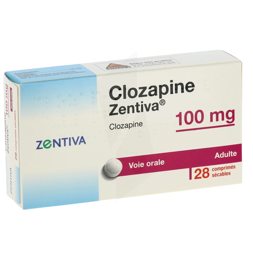 Clozapine Zentiva 100 Mg, Comprimé Sécable