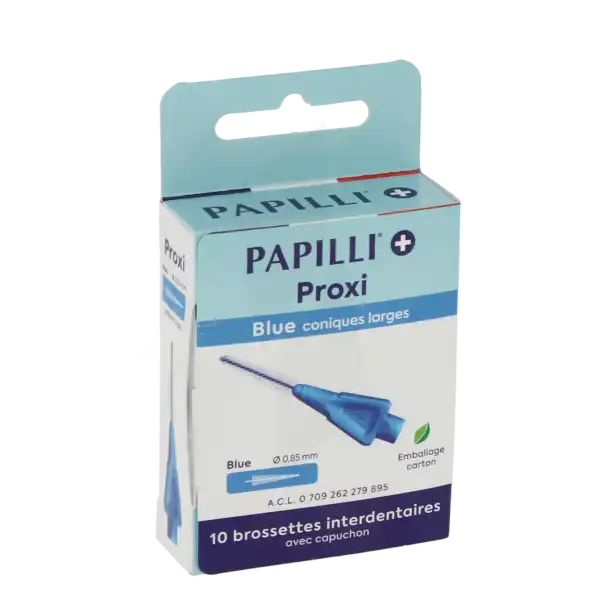 Papilli+ Proxi Bossettes Interdentaires Bleu Conique Large 0,85mm B/10