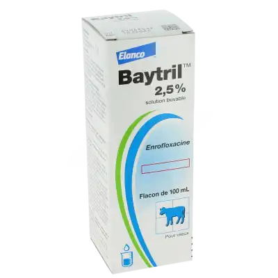 Baytril 2,5 % Solution Buvable, Solution Buvable à Bordeaux