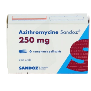 Azithromycine Sandoz 250 Mg, Comprimé Pelliculé