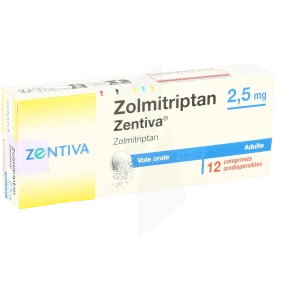 Zolmitriptan Zentiva 2,5 Mg, Comprimé Orodispersible