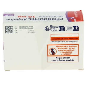Perindopril Arginine Biogaran 10 Mg, Comprimé Pelliculé