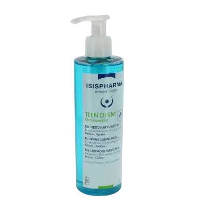 Teen Derm Gel Sensitive Gel Nettoyant Purifiant Fl Pompe/250ml à ANDERNOS-LES-BAINS
