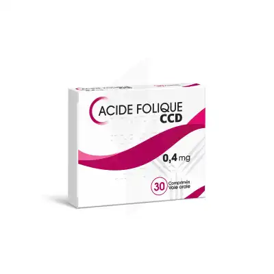 Acide Folique Ccd 0,4 Mg Comprimés Plq/30 à La Ricamarie