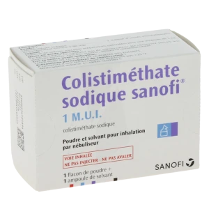 Colistimethate Sodique Amdipharm 1 Mui, Poudre Et Solvant Pour Inhalation Par Nébuliseur