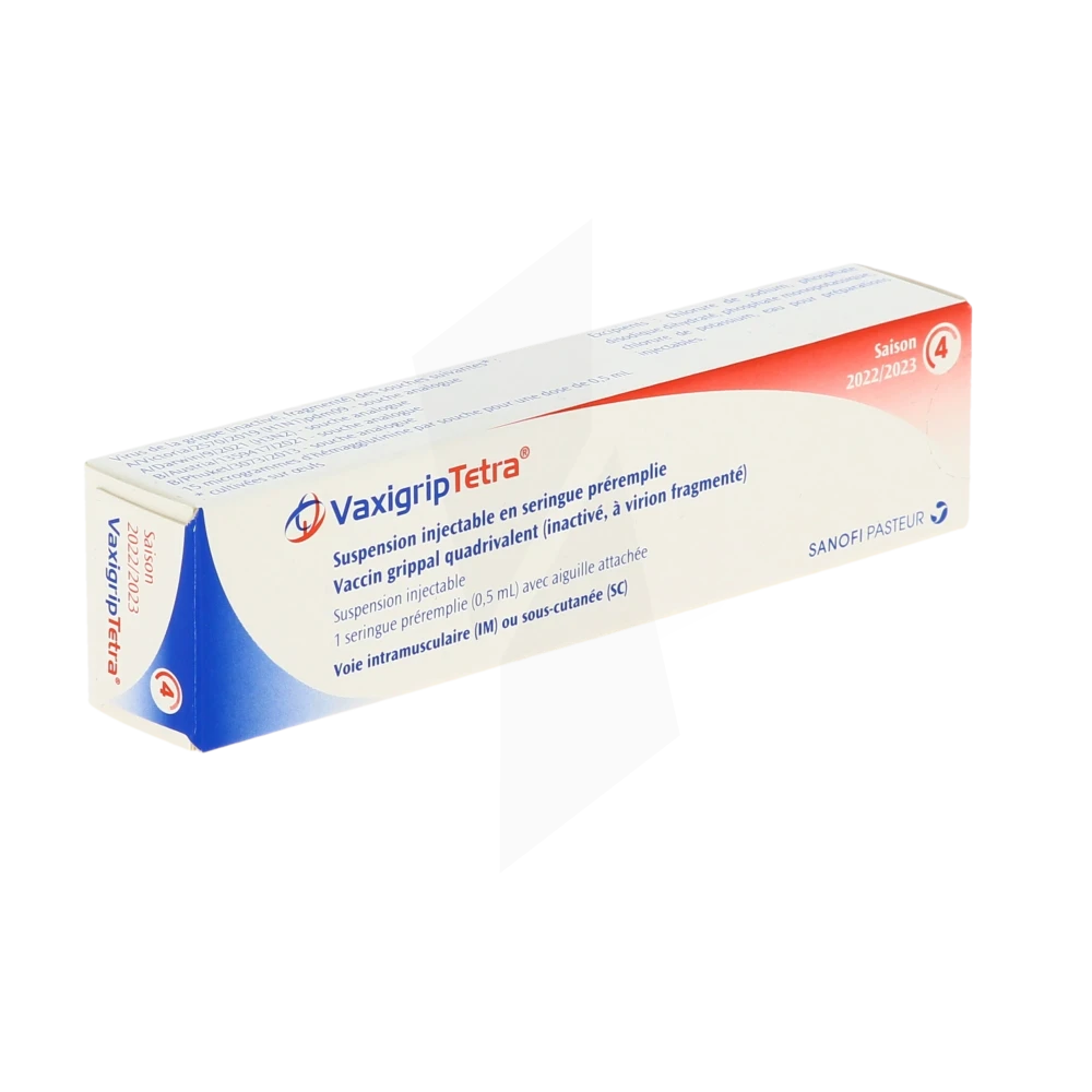 Vaxigriptetra, Suspension Injectable En Seringue Préremplie. Vaccin Grippal Quadrivalent (inactivé, à Virion Fragmenté)