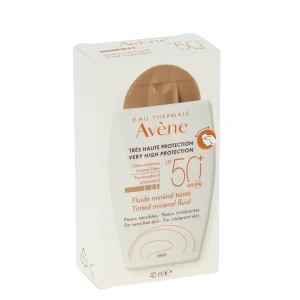 Avène Eau Thermale Solaire Spf50+ Minéral Fluide Teinté Fl/40ml