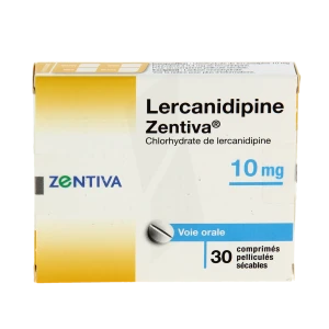 Lercanidipine Zentiva 10 Mg, Comprimé Pelliculé Sécable