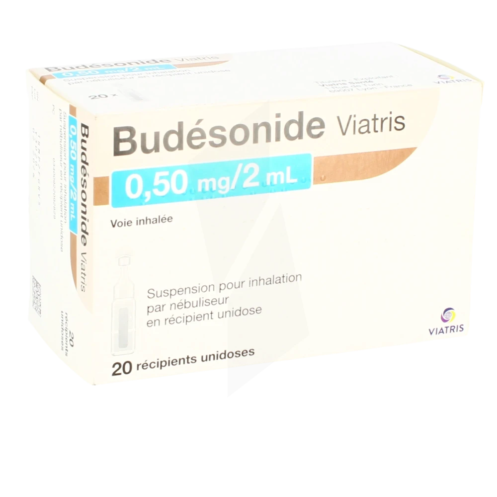 Budesonide Viatris 0,50 Mg/2 Ml, Suspension Pour Inhalation Par Nébuliseur En Récipient Unidose