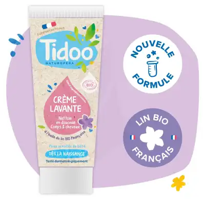 Tidoo Crème Lavante Nourrissante à l'extrait de lin Bio 200ml