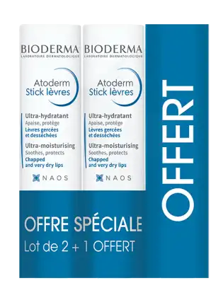 Atoderm Stick Lèvres 3 Etuis/4g à ROMORANTIN-LANTHENAY