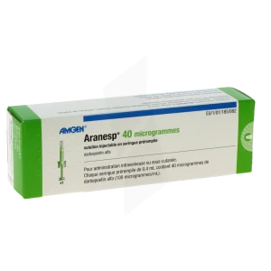 Aranesp 40 Microgrammes, Solution Injectable En Seringue Préremplie