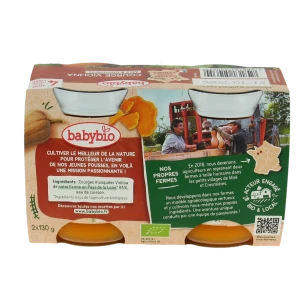 Babybio Alimentation Infantile Courge Violina 2pots/130g