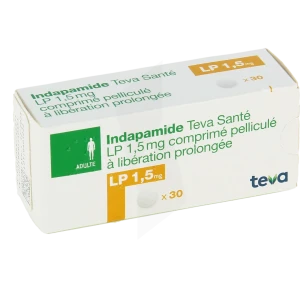 Indapamide Teva Sante Lp 1,5 Mg, Comprimé Pelliculé à Libération Prolongée
