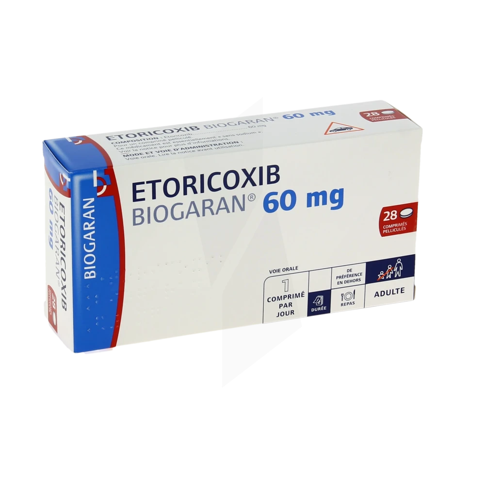 Etoricoxib Biogaran 60 Mg, Comprimé Pelliculé