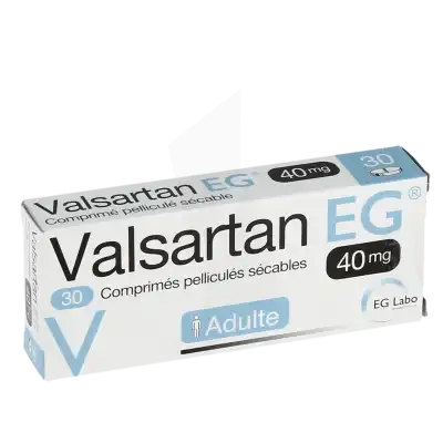 Valsartan Eg 40 Mg, Comprimé Pelliculé Sécable à LIVRON-SUR-DROME