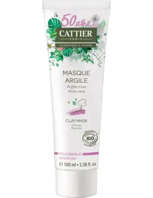 Cattier Masque Crème Argile Rose Peau Sensible 100ml à VIC-FEZENSAC