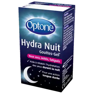 Optone Hydra Nuit Gel Goutte Yeux Secs Irrités Fatigués Fl/10ml à LORMONT