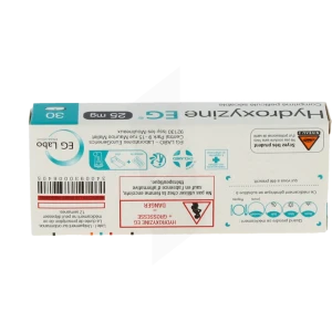 Hydroxyzine Eg 25 Mg, Comprimé Pelliculé Sécable