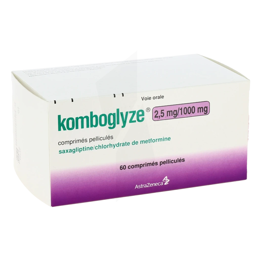 Komboglyze 2,5 Mg/1000 Mg, Comprimé Pelliculé