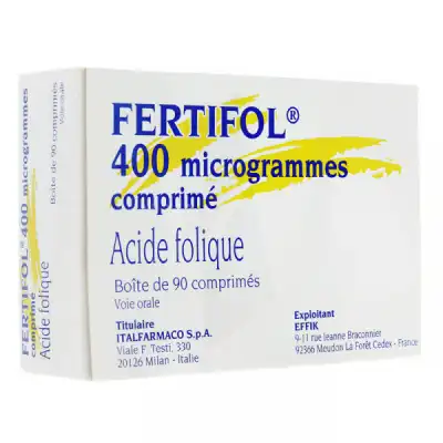 Fertifol 400 µg Cpr Plq/90 à Nice