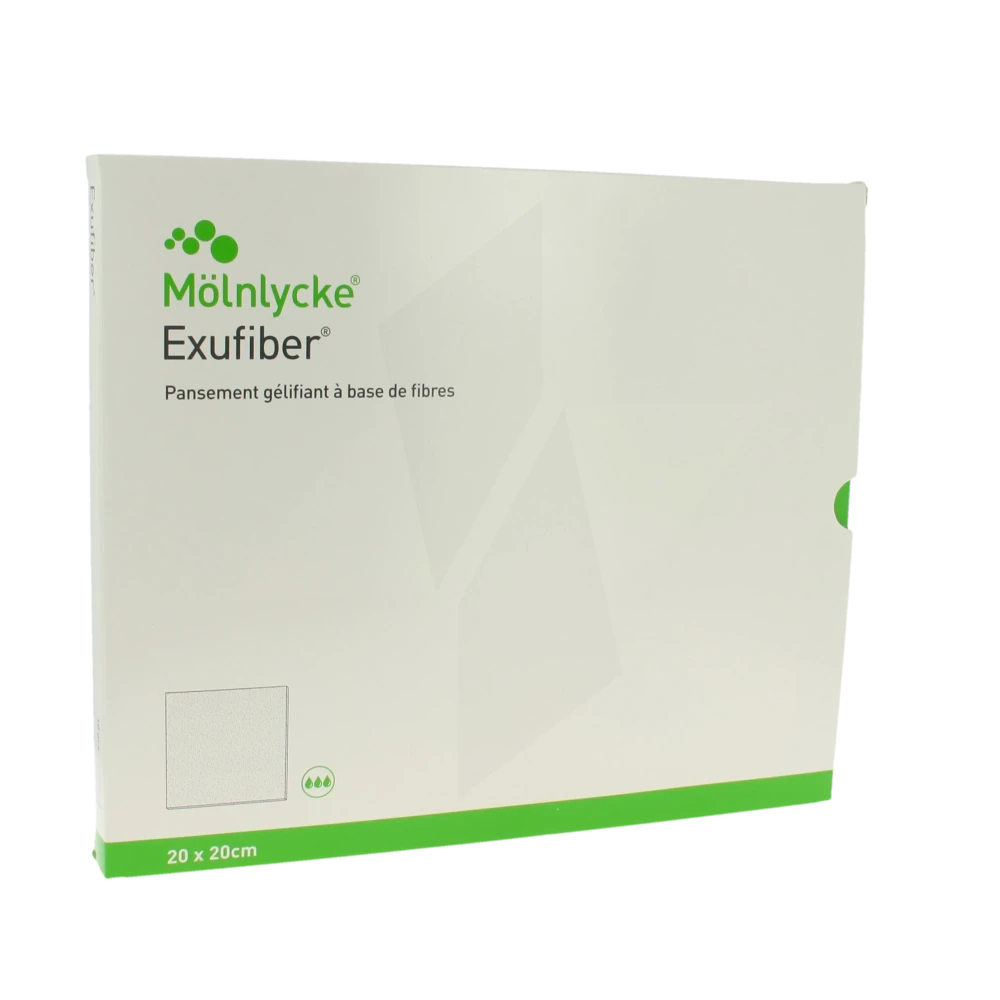 Exufiber Plaque Stérile 20x20cm B/10