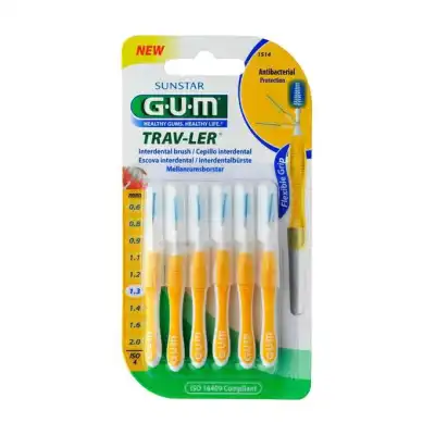 Gum Travler Brossette Inter-dentaire De Voyage 1,3mm B/6 à CHAMPAGNOLE