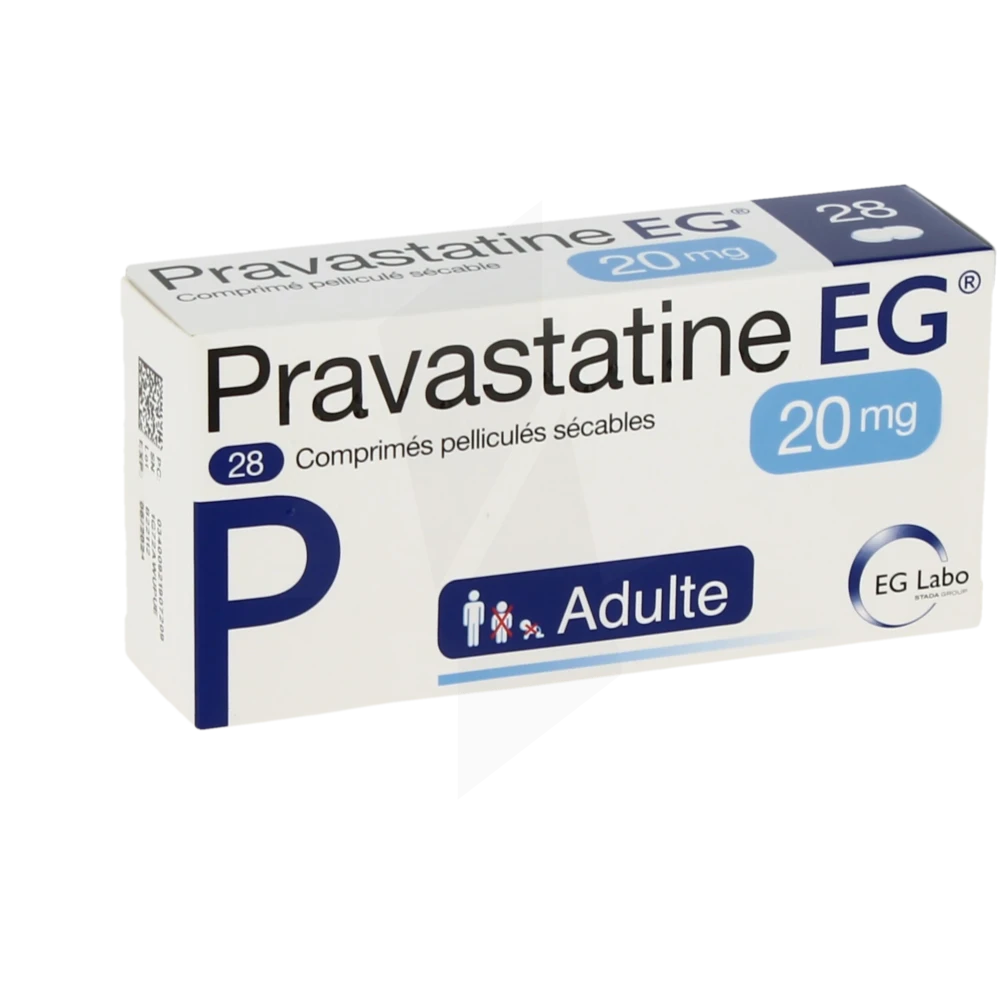 Pravastatine Eg 20 Mg, Comprimé Pelliculé Sécable
