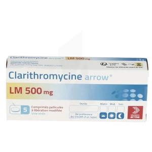 Clarithromycine Arrow 500 Mg, Comprimé Pelliculé à Libération Modifiée