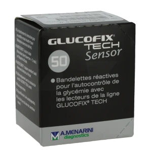 Glucofix Tech Sensor Bandelettes Réactives Pour L'autocontrôle De La Glycémie B/50