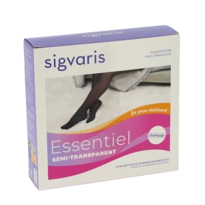 Sigvaris Essentiel Semi-transparent Chaussettes  Femme Classe 2 Épice Medium Normal