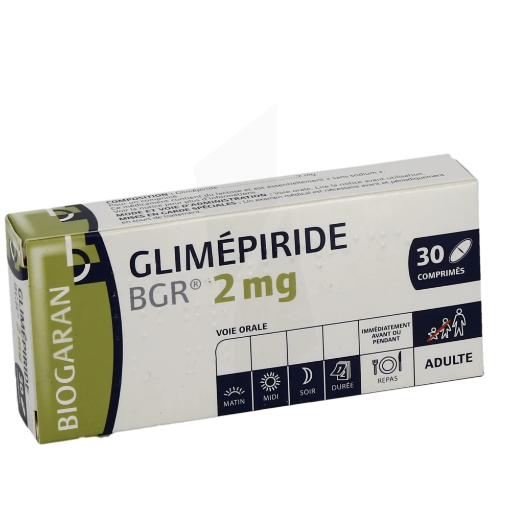 Glimepiride Bgr 2 Mg, Comprimé