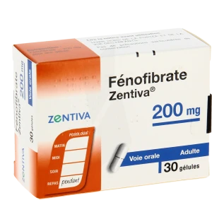 Fenofibrate Zentiva 200 Mg, Gélule