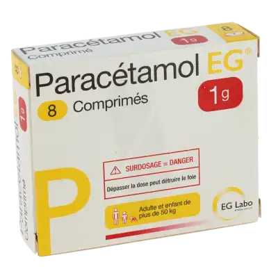 Paracetamol Eg 1 G, Comprimé à VILLEFONTAINE