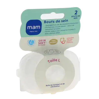 Mam Bout Sein Silicone + BoÎte StÉrilisation L Boîte De 2 à Trelissac