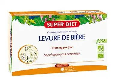 Superdiet Levure De Bière Bio Solution Buvable 20 Ampoules/15ml à Saint-Gervais-la-Forêt
