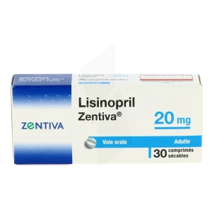 Lisinopril Zentiva 20 Mg, Comprimé Sécable