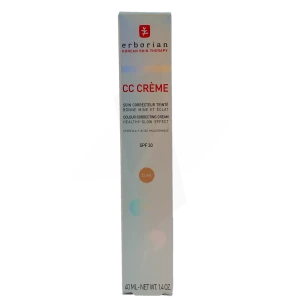 Erborian Cc Crème Spf30 Crème Soin Correcteur Clair Tube De 40 Ml