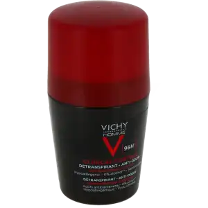 Vichy Homme Détranspirant Anti-odeur 96h Roll-on/50ml à LA VALETTE DU VAR